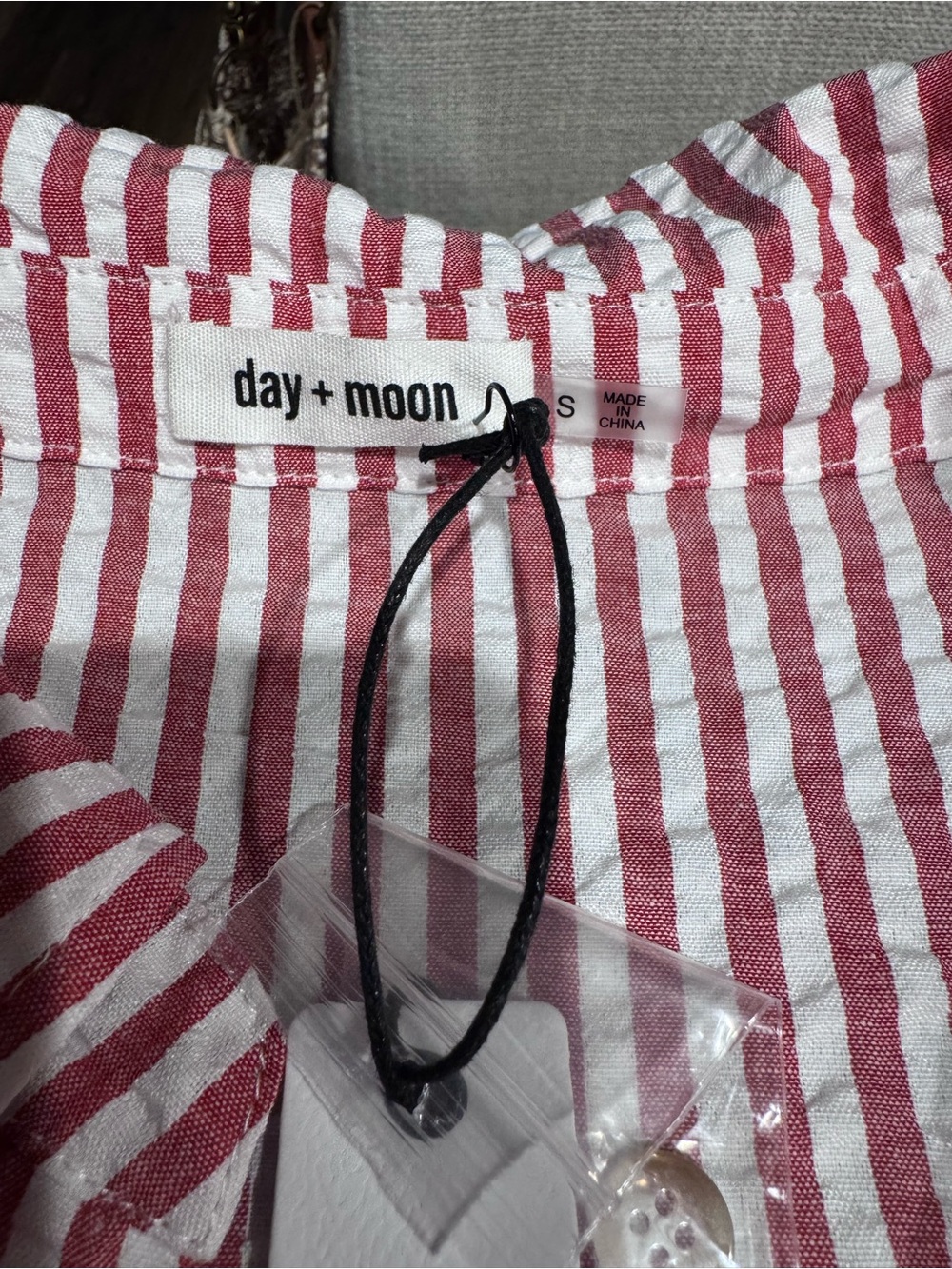 Casual Red Stripe Short-Sleeve Shirt Dress - Picture 6 of 8